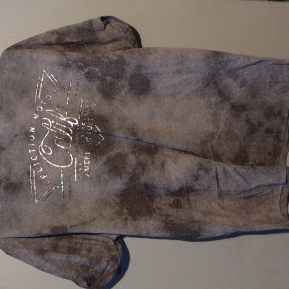 AFFLICTIONS v-neck t-shirt size medium motor customs - Picture 4 of 9